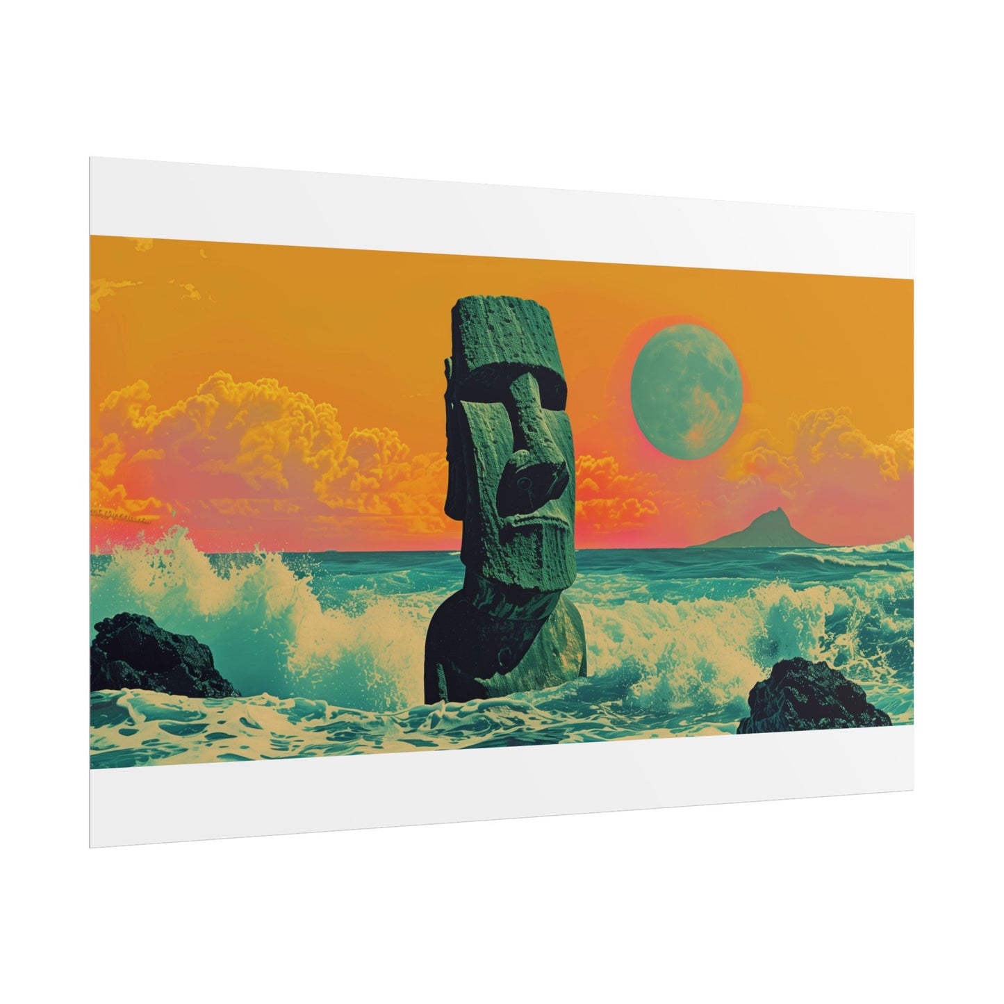 Poster Prints - Easter Island Waves Design